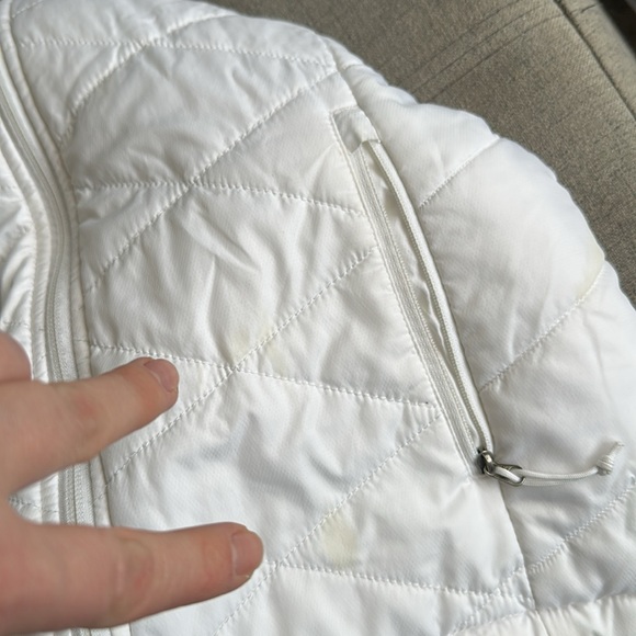 North Face Womens Mossbud Fleece Reversible Wind Resistant Full Zip Jacket White - Picture 13 of 13